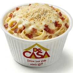 Macarrão Talharim ao Molho Branco com Bacon (500gr)