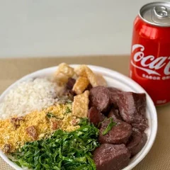 Feijoada Simples + lata Coca normal + R$ 14,99 leve outra marmitex