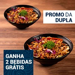 Promo da Dupla | 2 Yakisoba Frango + 2 Bebidas Grátis