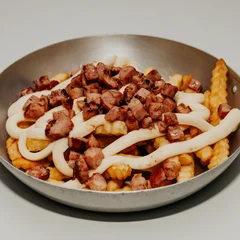 Batata catupiry e bacon.