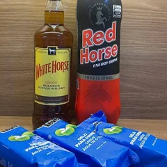 Combo White Horse 1l + 1 Red Horse 2l  + 3 Gelo De Coco 200ml