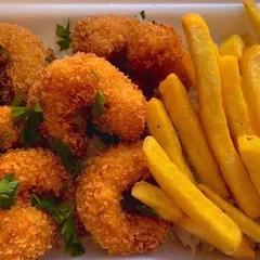 Marmitex de Camarão à Milanesa
