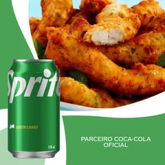 Isca de frango refogada(P)+ Sprite Original 350 Ml