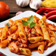 Penne calabresa com azeitona