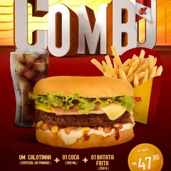 Combo Calotinha Especial + Fritas P + Coca-Cola 200ml