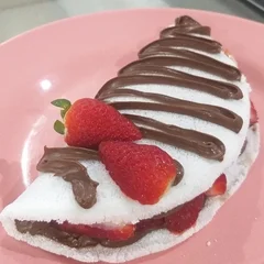 Tapioca Brownie, Nutella, Creme de Ninho e Kiwi