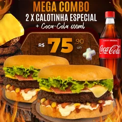Combo 2 X Calotinha Especial + Coca-Cola 600ml