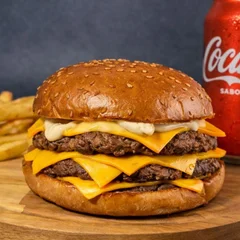 Smash duplo + Batata + Coca lata 350 ml