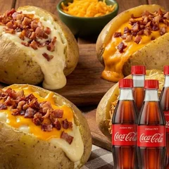 4 Batatas Recheadas + 4 Refri grátis