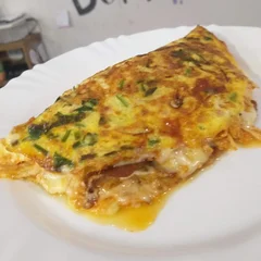 OMELETE FRANGO C/ BANANA E QUEIJO