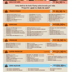 Cardapio Completo bolos Flamy