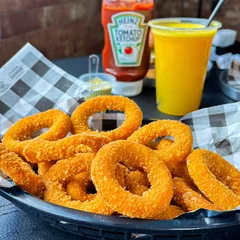 Aneis de cebola frita