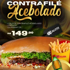 Combo Calota Contra Filé Acebolado + Guaraná 1,5L + Fritas P Tradicional