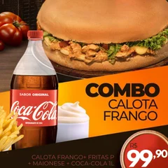Combo Calota Frango + Fritas P + Maionese + Coca-cola 1L
