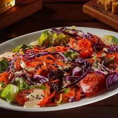 Salada Verde com Molho Ranch | Mix de Folhas com Molho Ranch