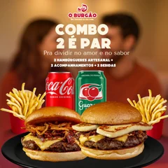 Combo 2 É Par (2 Artesanal +2 Batata +2 bebidas)