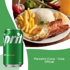 Linguiça toscana com ovo(P)+ Sprite Original 350 Ml