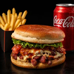 Combo Bacon Individual | 1 X Bacon + 1 Batata frita crocante + 1 Coca Cola lata 350ml (Original ou Zero)