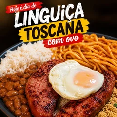 Marmitex Linguiça toscana com ovo (M)
