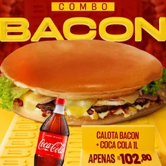 Combo Calota Bacon + Coca-Cola 1L