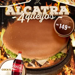 Calota Alcatra 4 Queijos + Coca 1L