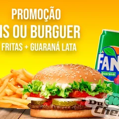 Burguer du chef + Fritas + Guaraná lata