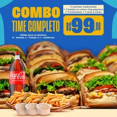Combo Time Completo (3 pessoas)