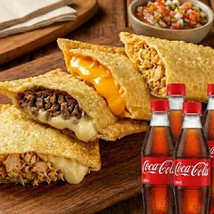 4 Pasteis 20cm + 4 Refri 200ml Gratis