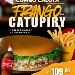 Combo Calota Frango com Catupiry + Coca-Cola 1L + Fritas P Tradicional