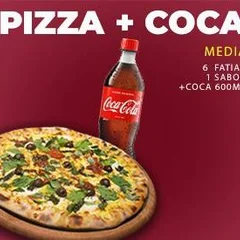 Pizza Média + Coca Cola 600 ml