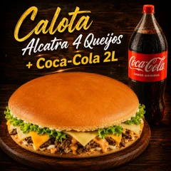 Calota Alcatra 4 Queijos + Coca 2L