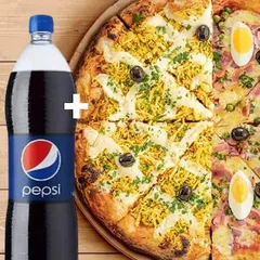 Pizza Grande + Pepsi Cola 1,5 Litros Grátis