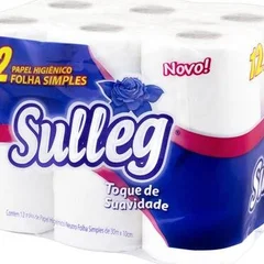 Papel Higiênico com 12 rolos  Sulleg