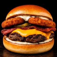 Burger Onion Cheddar Bacon