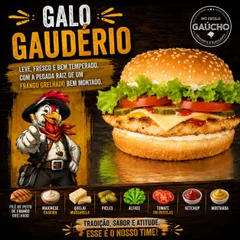 Hamburguer Galo Gaudério