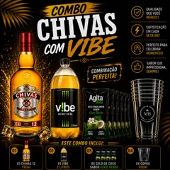CHIVAS + 1 VIBE 2 LITROS+ 5 GELO SABORES