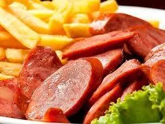 Fritas com calabresa