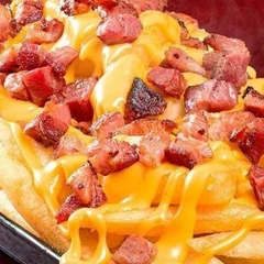 Batata com Cheddar e Bacon (G) + Molho da casa