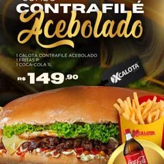 Combo Calota Contra Filé Acebolado + Coca-Cola 1L + Fritas P Tradicional
