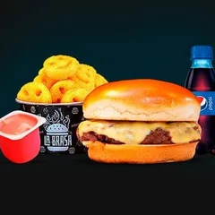 Burger La Brasinha Kids ( Burger+ Batata Smail+ Danone + Bebida mini