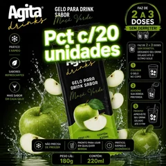 PCT GELO MAÇÃ VERDE  20 UNIDADES  