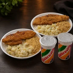 Fome em dose dupla (2 marmitas M + 2 Guaravita)