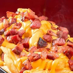 BATATA FRITA CHEDDAR E BACON