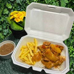 Pernil cozido com Batata 