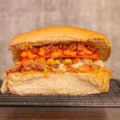Hot Dog Prensado - Cheddar Bacon