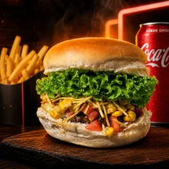 Combo Salada Individual | 1 X Salada + Batata frita crocante + 1 Coca Cola lata 350ml (Original ou Zero)