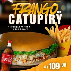 Calota Frango c/ Catupiry + Fritas P + Coca 1L