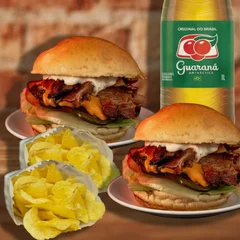 Combo 2 Bacon Burger com Batata e Refri 1l