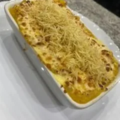 Batata Recheada Strogonoff de Frango