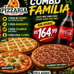 COMBO FAMILIA 3 PIZZAS +1 COCA 2L